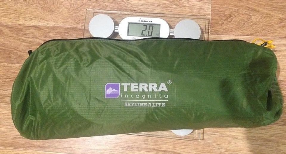 Двухместная палатка Terra Incognita SkyLine 2 Lite - вес 2 кг