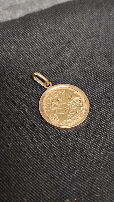 Pendente meia libra ouro  (preço fixo)