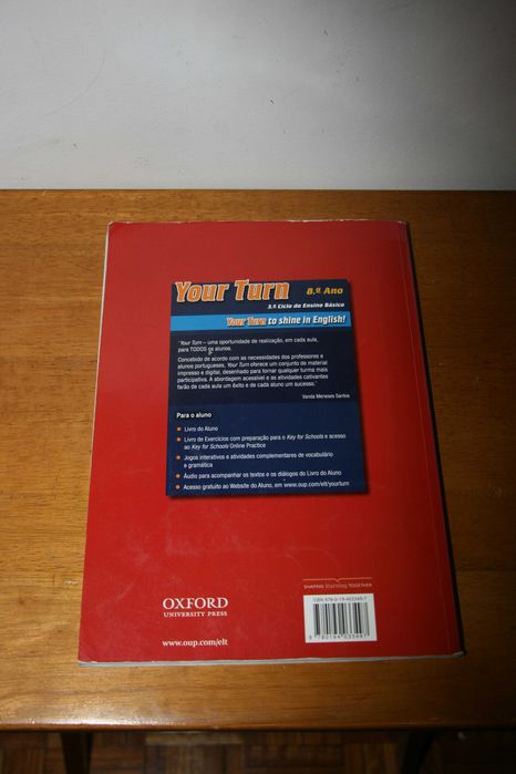 Manual + Livro de Exercícios "Your Turn - 8º ano"