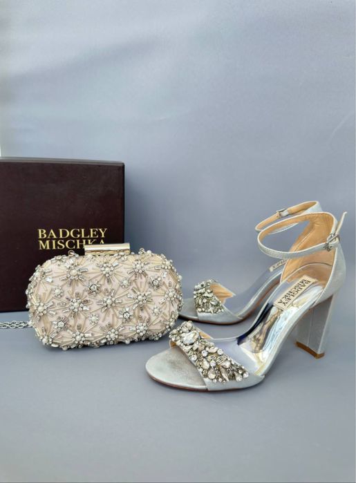 Сумка клатч Next весільний айворі бежевий молочний срібний