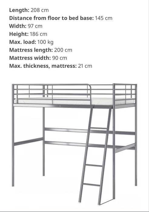 Beliche IKEA Svarta 200x90x148