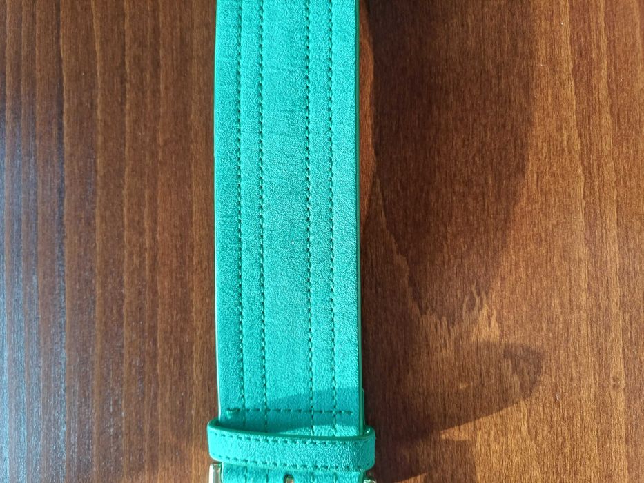Zielony pasek Only, rozmiar 70. Welur, szer. 5 cm, Nowy