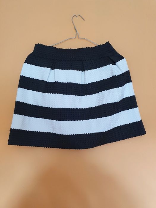 NOWA Spódniczka w pasy czarno-białe rozmiar L