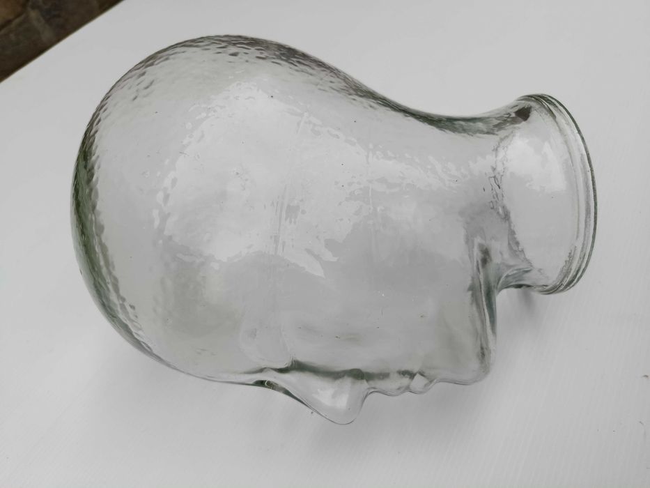 Cabeça Vidro Vintage Anos 60 25 cm