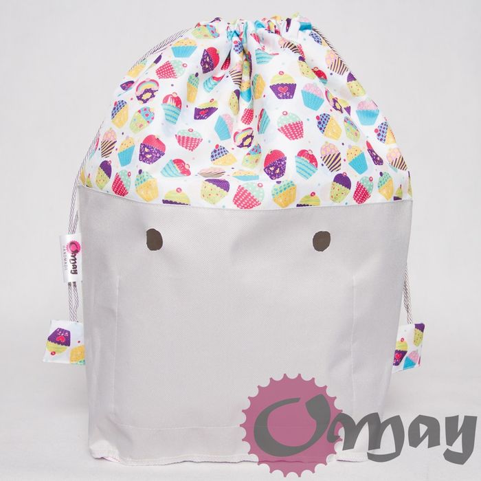 organizer do OBAG MINI worek babeczki muffinki GREY komin OMAY