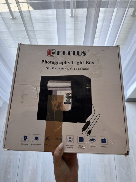 Фотобокс DUCLUS 30×30 см LED для предметної фотозйомки Лайтбокс Новий