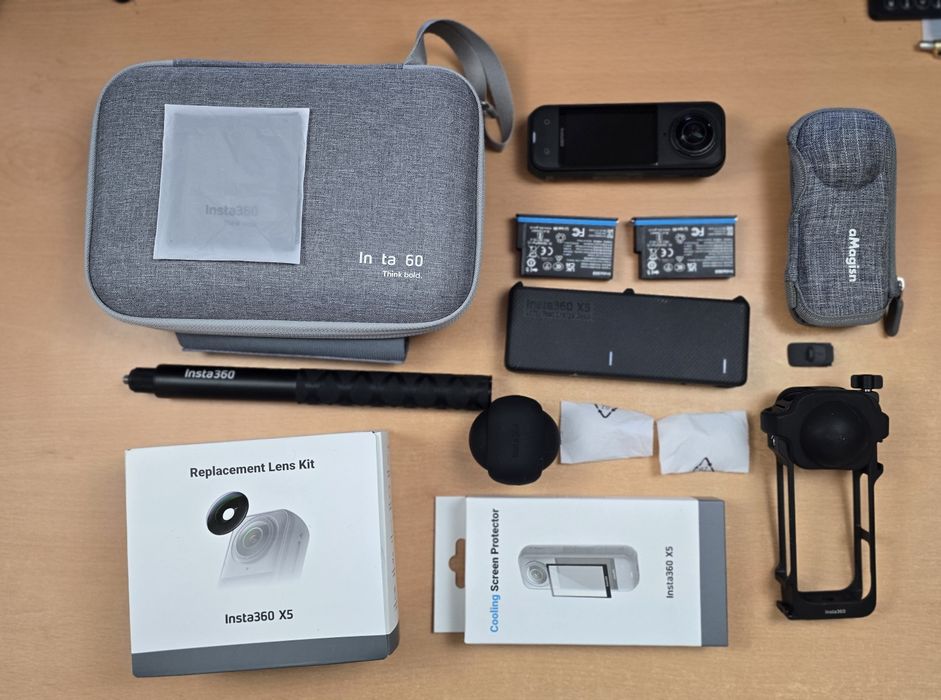 Insta360 X5 8K 360 Essentials Bundle + EXTRAS originais