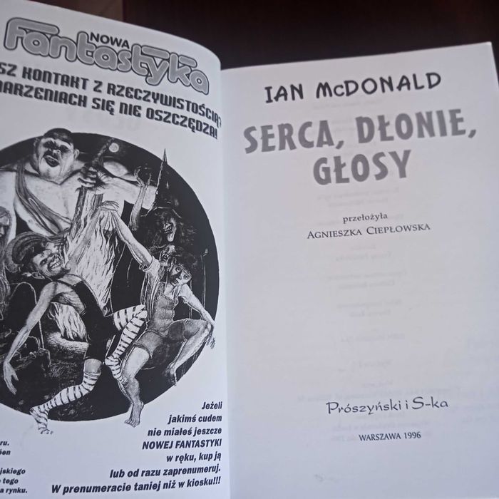 Książka - Ian McDonald - Serca, dłonie, głosy