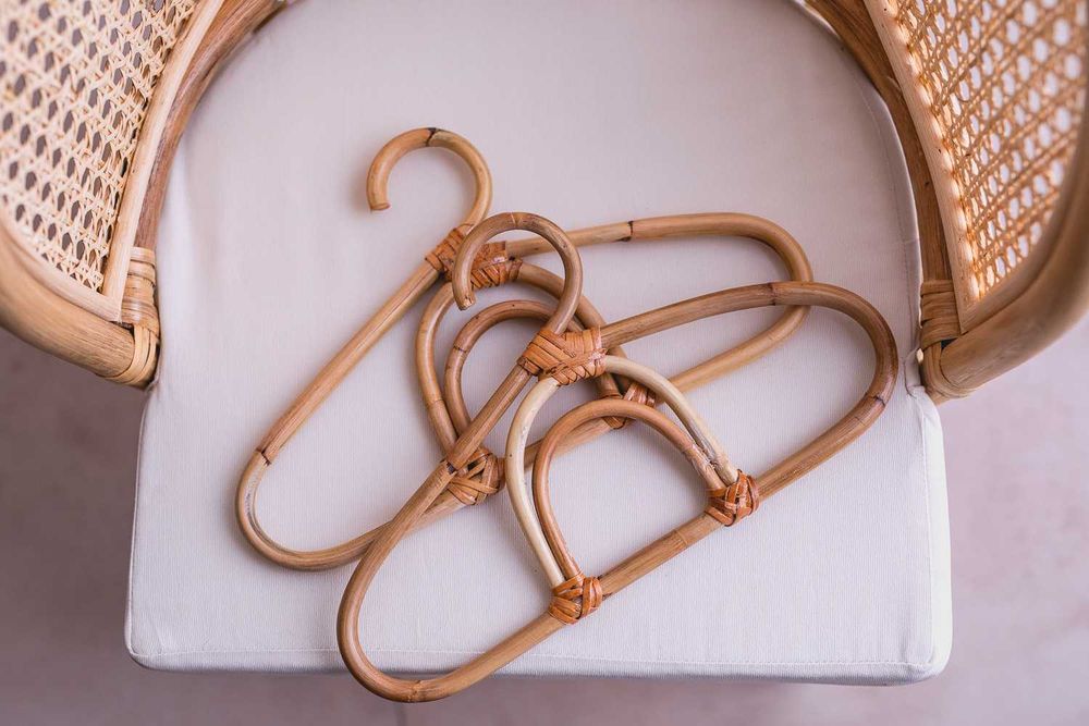 Wieszak rattanowy boho - wieszak ratanowy dziecięcy