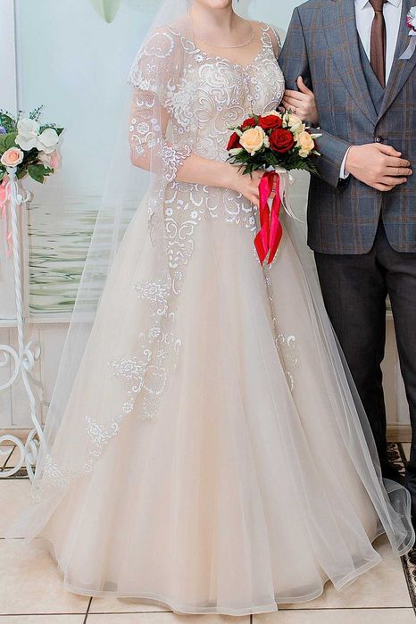 Весільна сукня болеро чохол кільця у подарунок, свадебное платье