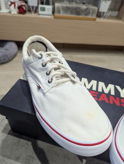 Кеди Tommy Hilfiger білі текстильні 43 розмір
