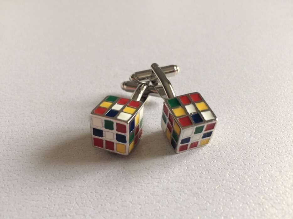 Botões de punho cubo mágico | ursinhos