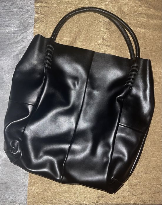 Шопер из натуральной кожи