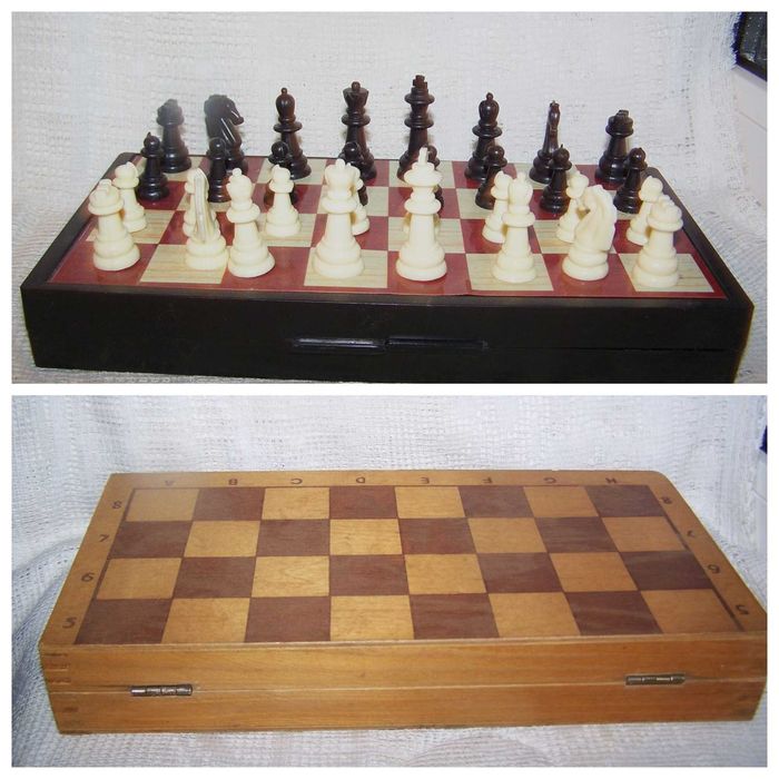 Магнитные шахматы и  деревянная шахматная доска