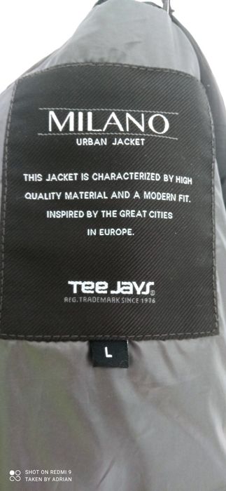 Kurtka Tee Jays. Milano Urban Jacket
