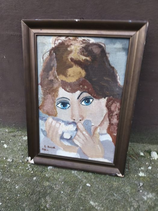 Obraz malowany kobieta