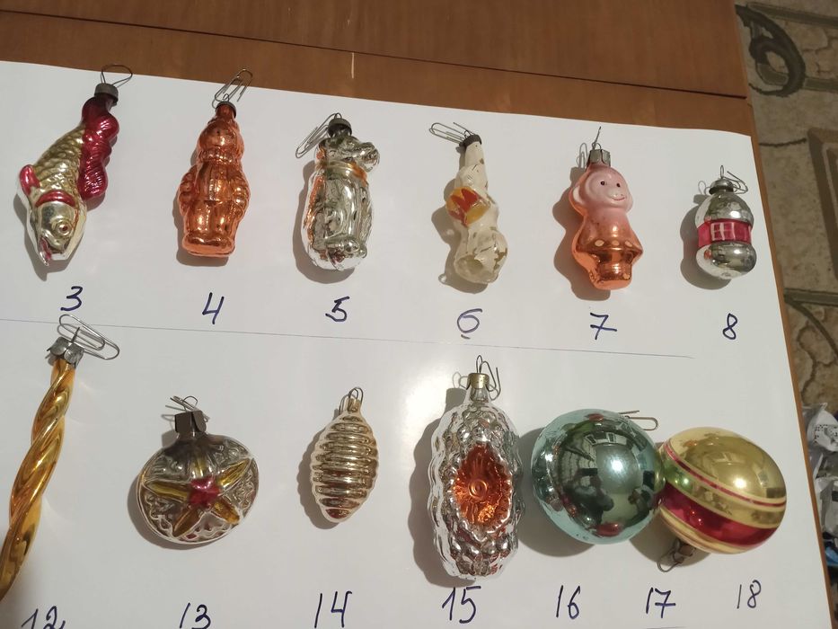 Игрушки елочные новогодние времен СССР
