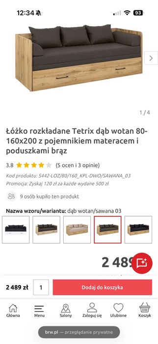 łóżko rozkładane 80-160/200 z pojemnikiem