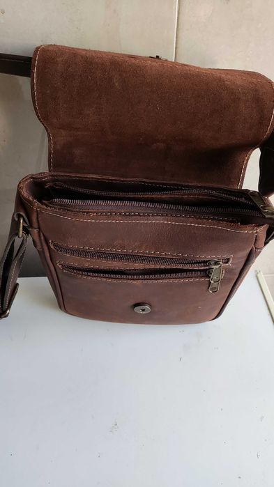 bolsa nova de tiracolo pele homem