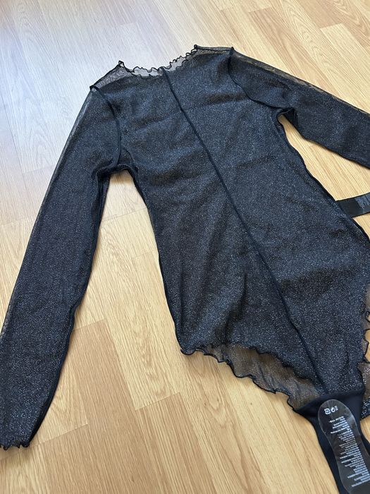 Жіноче боді H&M напівпрозоре, з люрексовою ниткою, розмір М