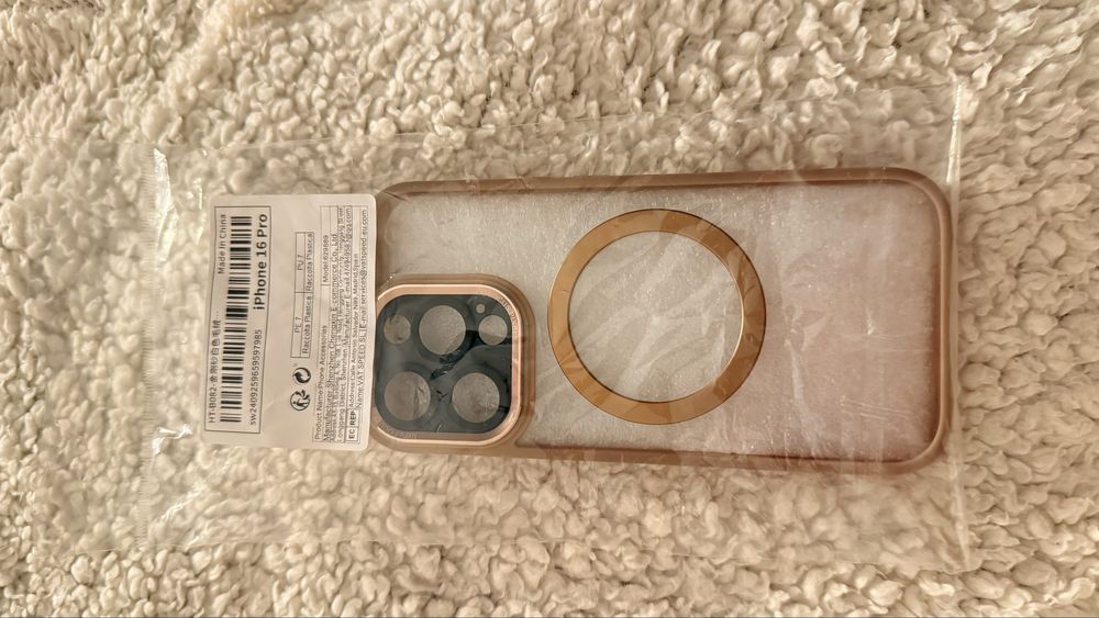 Capa iphone 16 pro com magsafe rose gold