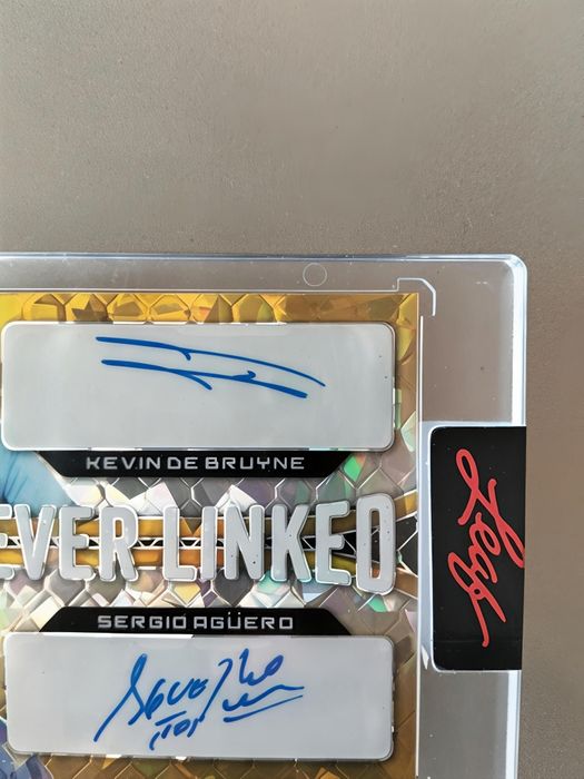 Carta Kevin De Bruyne e Agüero autografada 1/1