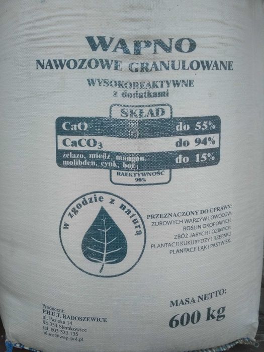 Wapno granulowane nawozowe
