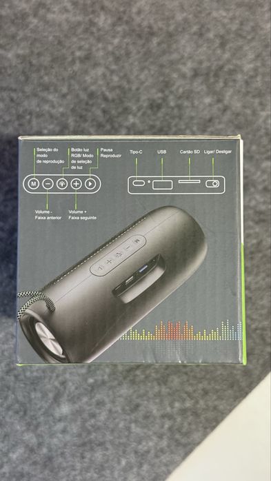 Coluna Bluetooth Led