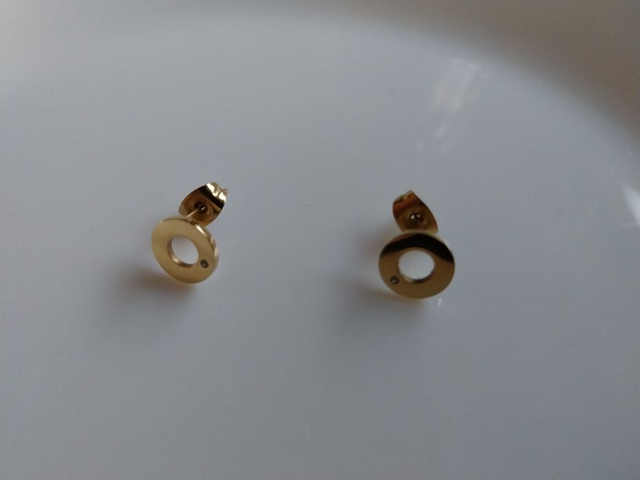 Kolczyki sztyfty koła stal szlachetna