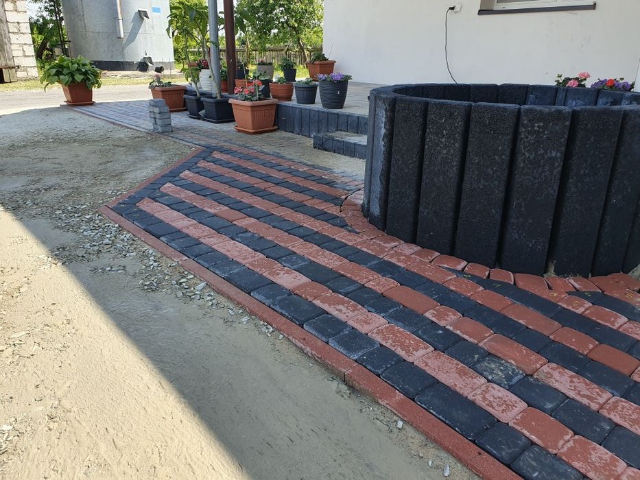 Układanie kostki brukowej od 1 m2!!! **działki**domki**.