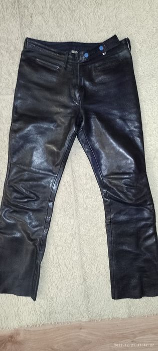Байкерские с натур,кожи штаны S, обалденные