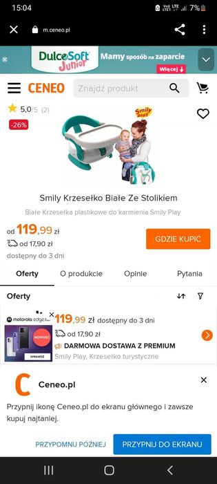 Krzeselko niemowlęce
