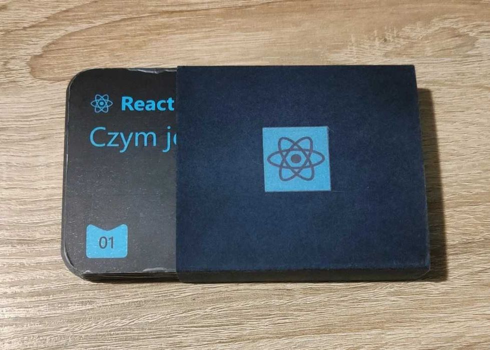Fiszki JavaScript React (50 sztuk)