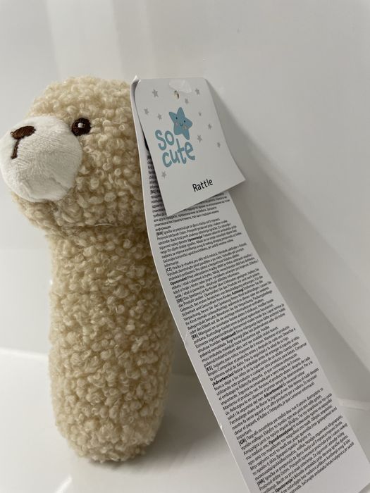 Miękka grzechotka Teddy Bear zabawka dla niemowlaka