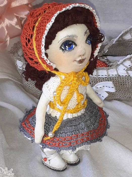 Kids іграшки лялька (кукла)
текстильна с колискою і одягом