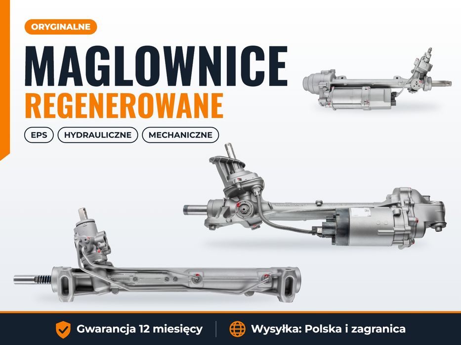 Przekładnia kierownicza maglownica oryginalna regenerowana Audi A4 BMW VW Golf Mercedes Ford Toyota Opel Renault Skoda Peugeot Citroen Kia Seat Volvo