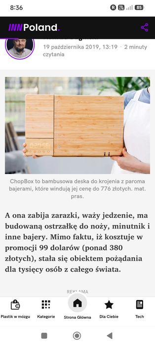 Inteligentna deska do krojenia