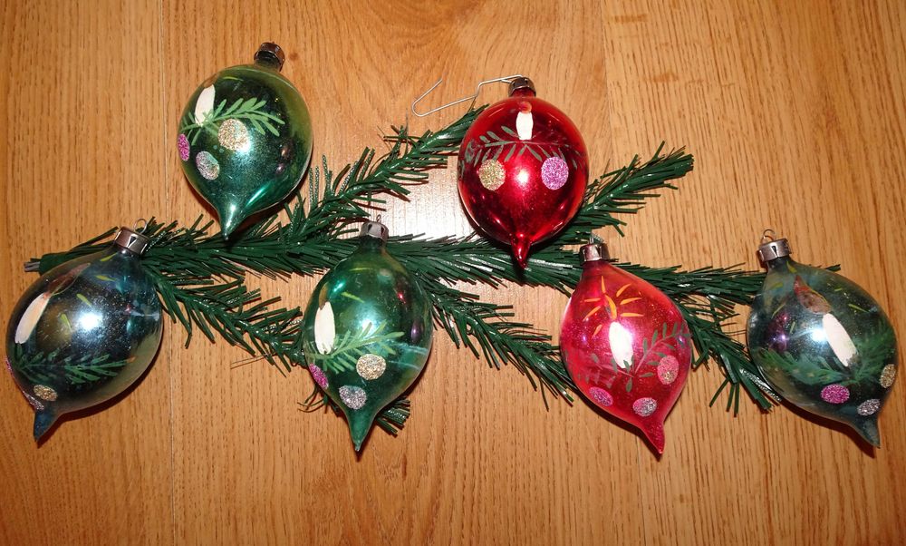 Bombki cytrynki PRL, szklane bombki cytrynki, bombki Prl