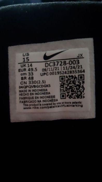 Мужские кроссовки Nike DC3728-003, кросівки найк оригінал 49,5 розмір
