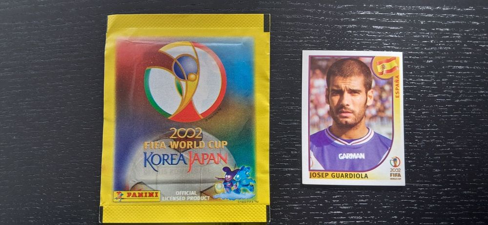 Cromo futebol de Guardiola(Mundial 2002)da Panini
