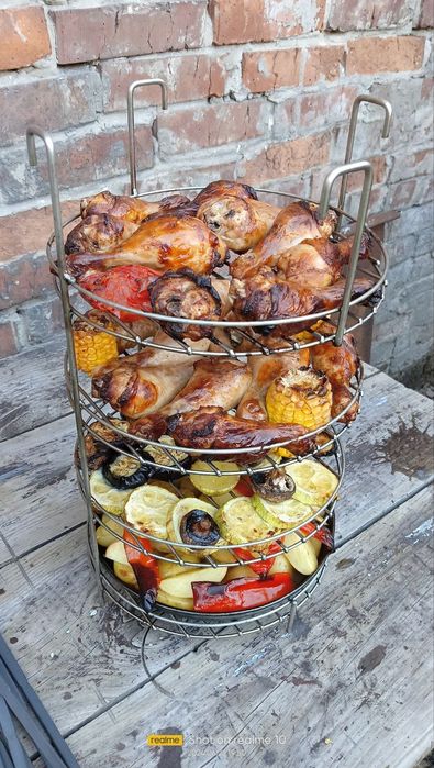 Решётка в ТАНДЫР. Набор гриль 4в1. Сітка - Жаровня - Конус - Ялинка