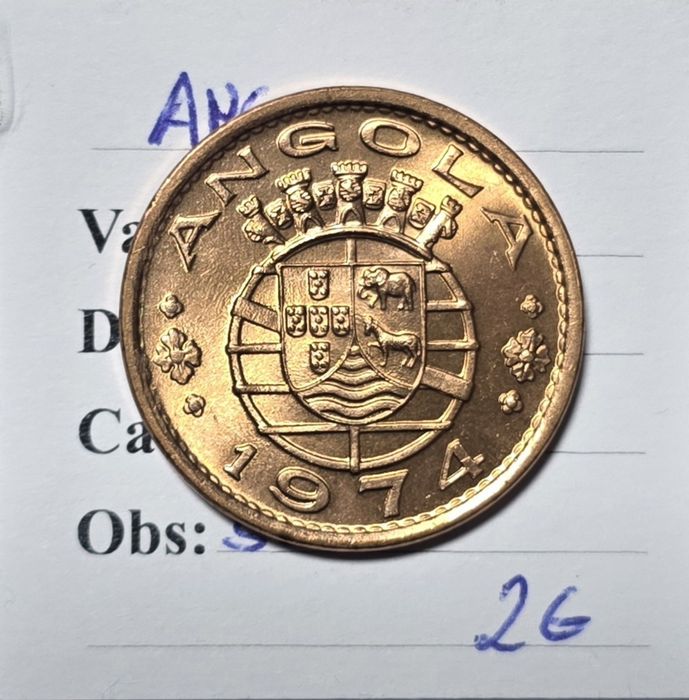 1$00 1974 Angola