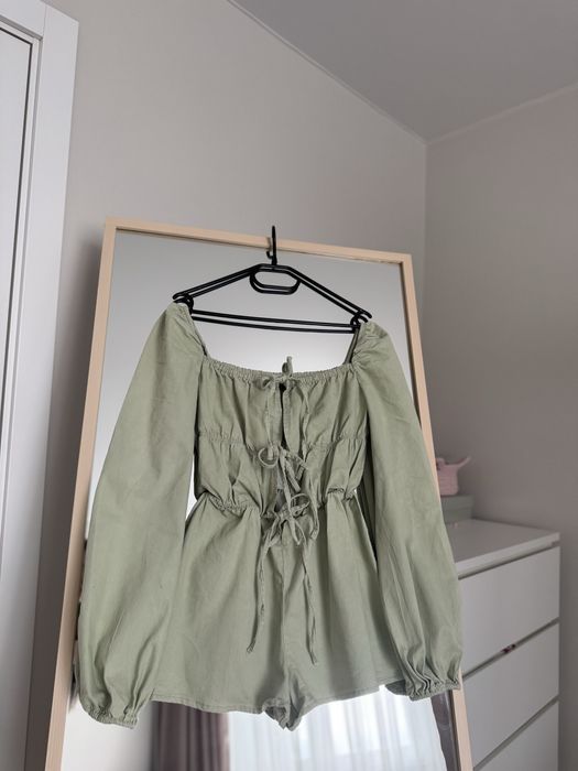 Котоновий ромпер з бантиками