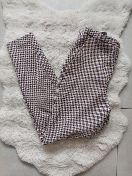 Eleganckie spodnie w kratę 36 s monki do  pracy przyjęcie impreze na c