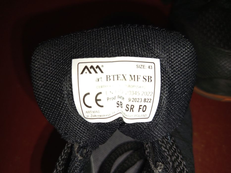 ArtMas Shoes BTEX SB - Робочі черевики BTEX SB 43р.