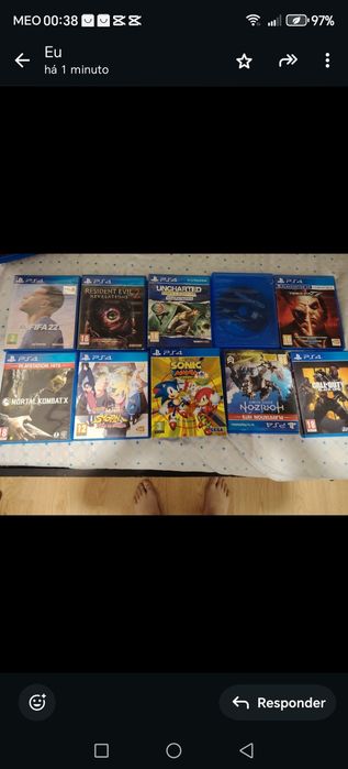 Ps4 mais 24 jogos 3 sem funcionar mais 3 controles 2 avariados Mas funcionam 1 com um pouco de drift todos os cabos mais um cabo de carregamento
