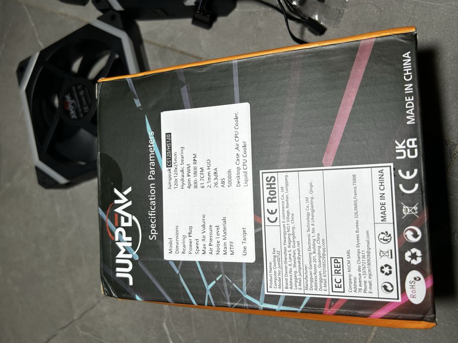 JUMPEAK HS120 CS120 ARGB wentylator komputerowy komplet gamingowy