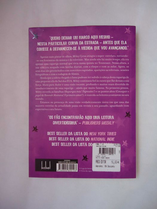 Livro Miley Cyrus - Muito Para Andar