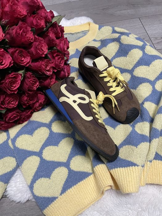 шоколадні комбіновані кросівки