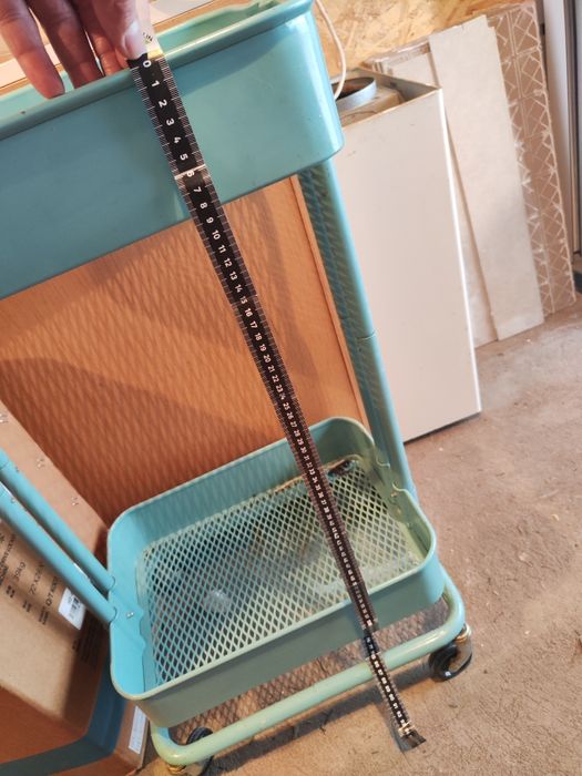 Miętowy Raskog IKEA podręcznik przybornik niezbędnik wózek na kółkach